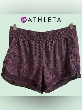 ATHLETA Women's Dark Purple Athletic Shorts, Medium EUC